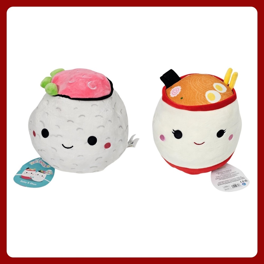 Squishmallows Ralsy Shun Sushi Ramen Flip-A-Mallows‎ Plush 7" Kellytoy New 2022